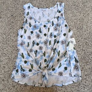 NWT XL Floral Cactus Print Tank Top